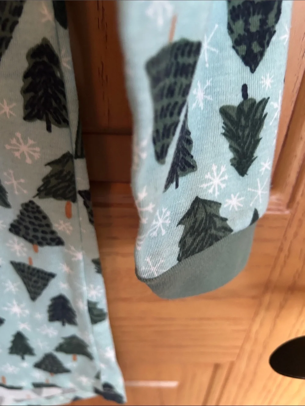 LC Lauren Conrad Mint Green Tree-Print Long Sleeve Nightshirt